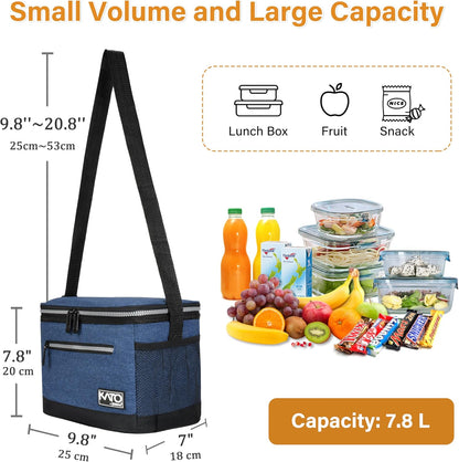Tirrinia Insulated Lunch Box for Men/Women, Leakproof Lunch Bag for School Work, Large Lunch Tote Kids Boys Girls Student Back to School, Soft Cooler Office Picnic Beach Camping for Adults, Charcoal