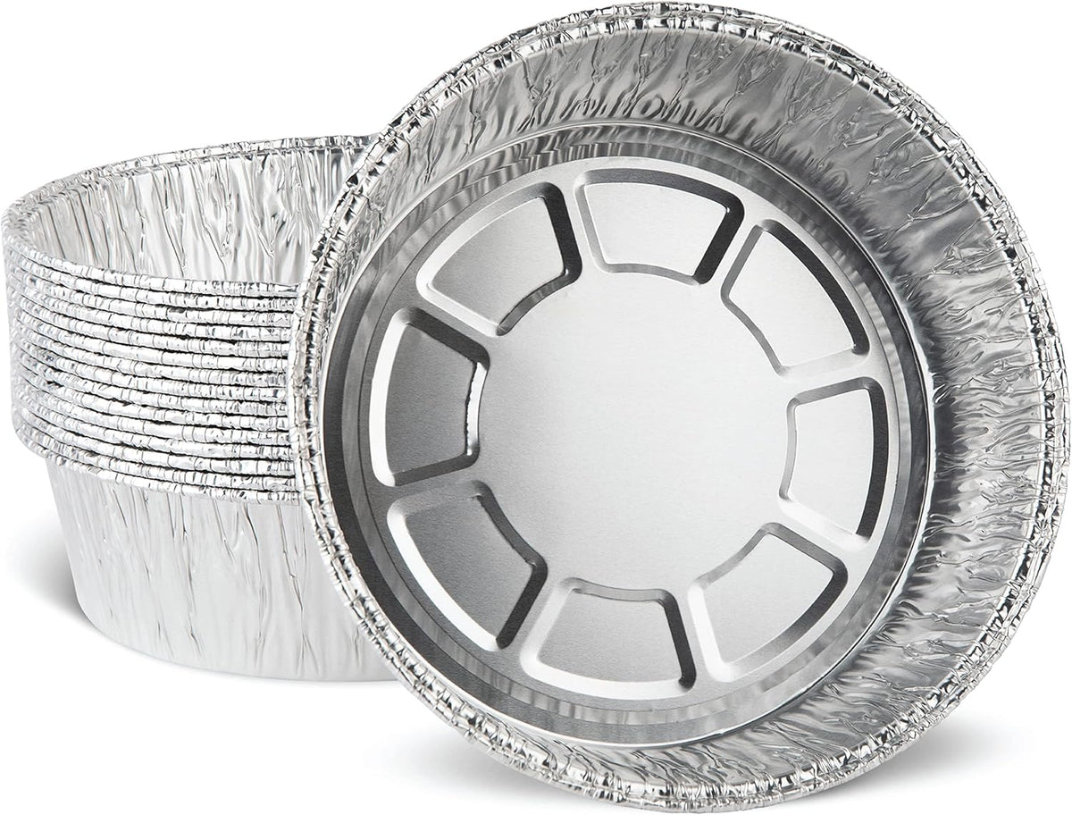 PLASTICPRO 6'' Inch Round Tin Foil Pie Pans Disposable Pack of 20