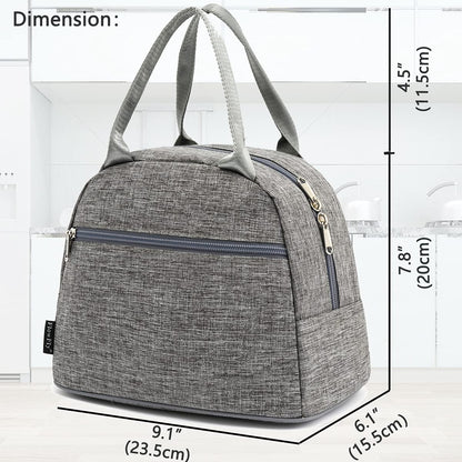 FlowFly Insulated Lunch Cooler Bag - Tote Bag Organizer for Women/Men, Black - Colors A