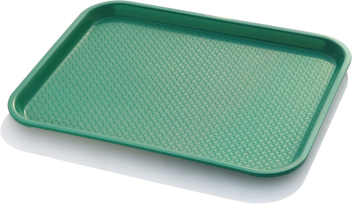 New Star Foodservice Fast Food Tray, Set of 12 (Black, 12 by 16-Inch)