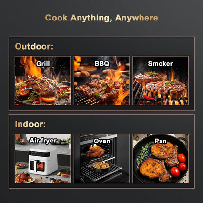 Wireless Meat Thermometer Digital, 800FT Bluetooth Food Thermometer