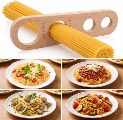 Wood Pasta Measuring Tool for Home Cooks & Pasta Lovers