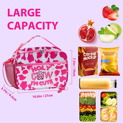 RLGPBON Kids Lunch Bag,Insulated Lunch Box for Girls,Lunch Bag Toddler Teen,School Daycare Cute Travel bags