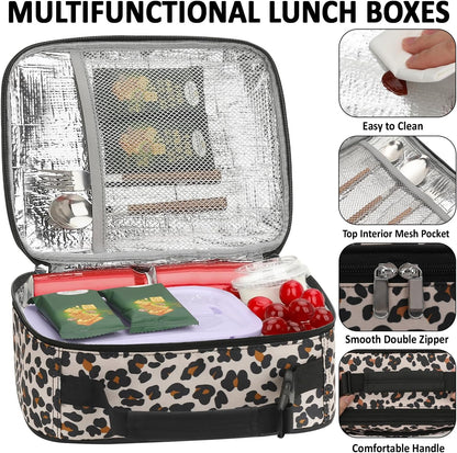 Lunch Box Kids Insulated Lunch Bag for Boys Girls Cute Reusable Lunch Tote Bag Waterproof Portable Thermal Lunch Box Kids for School Picnic Travel Black