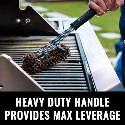 Grillaholics Grill Brush for Outdoor Grill - Safe Bristle Free BBQ Brush with Built-in Scraper – The Perfect Grilling Accessory for Cleaner Grilling