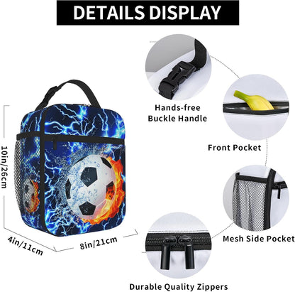 Dinosaur Volcano Insulated Lunch Bag for Women & Men, Reusable Leak-Proof Lunch Box with Cooler Compartment, Lunch Tote for Adults Work Travel Picnic Durable & Washable