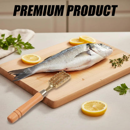 8.3x1.2in Brass Fish Scaler for kitchen