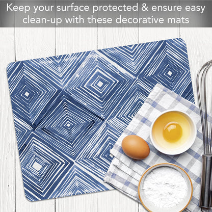 Cut N' Funnel Eat Fresh Designer Flexible Cutting Board Mat 15" x 11.5" Made in the USA Decorative Flexible Easy to Clean