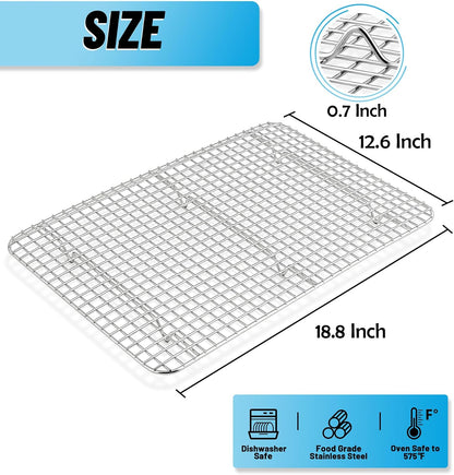 TeamFar Cooling Rack, 8.75”x6.25” Stainless Steel Baking Grid Wire Rack
