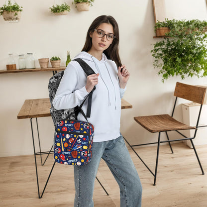 Dinosaur Volcano Insulated Lunch Bag for Women & Men, Reusable Leak-Proof Lunch Box with Cooler Compartment, Lunch Tote for Adults Work Travel Picnic Durable & Washable
