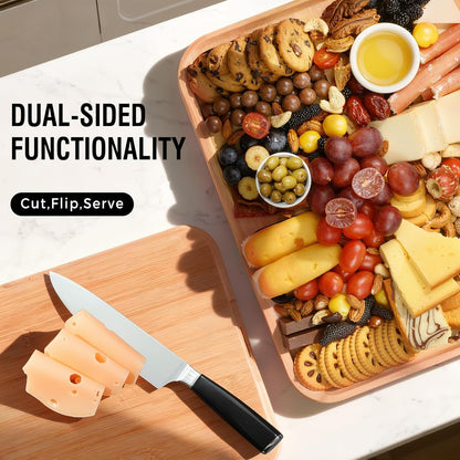 Renmxj Charcuterie Board with Clear Lid, Travel Portable Cheese Board Charcuterie Boxes Cutting Boards for Kitchen, House Warming Gifts New Home, Gifts for Women (6 Compartments Black)