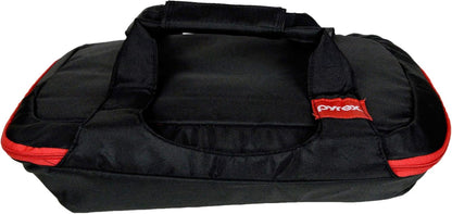 Pyrex 3qt Portables Black/Red Insulated Casserole Carry Tote - Made in USA