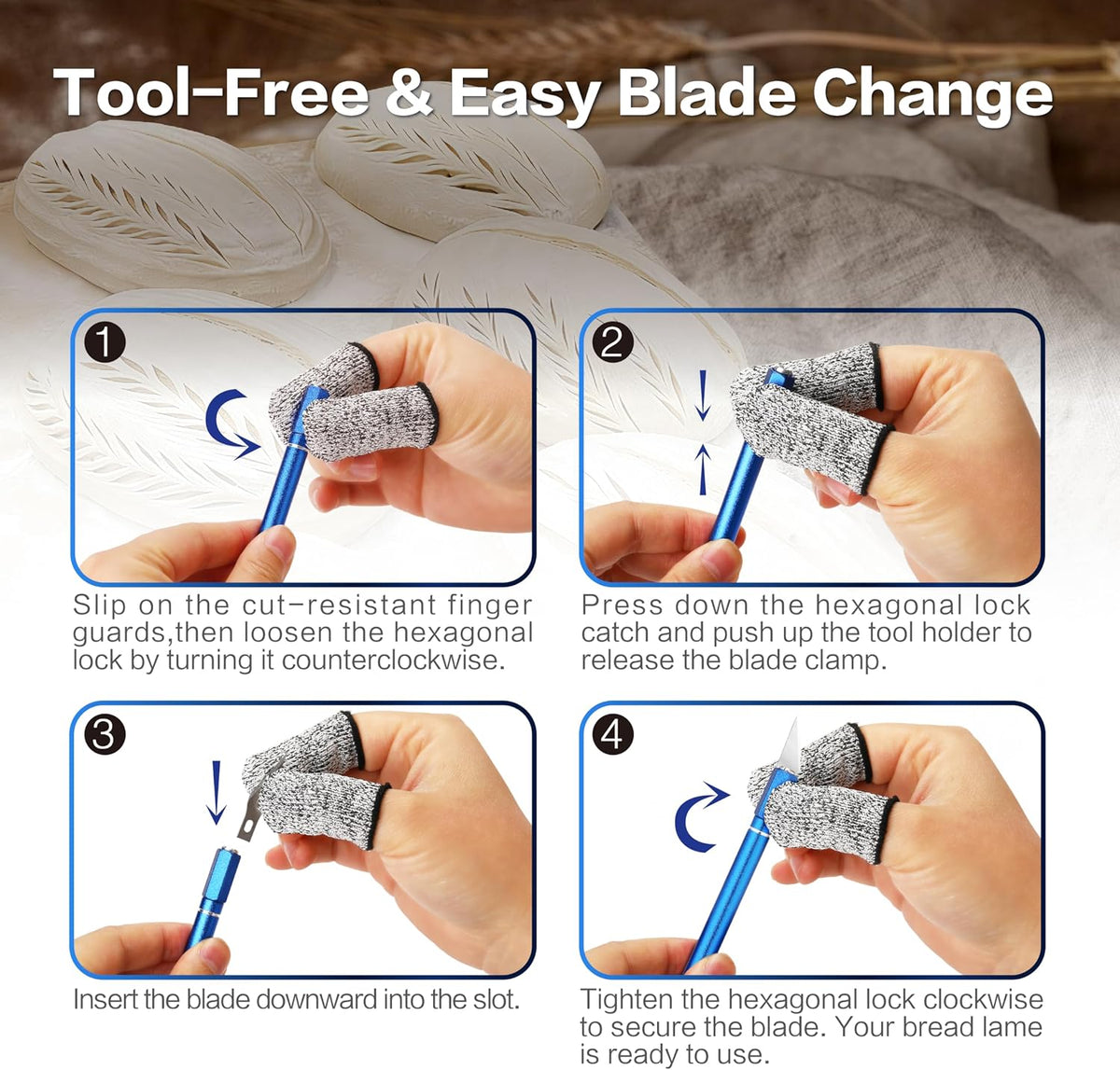 Upgraded Bread Lame 2-Pack, Sourdough Scoring Tool for Home Baking