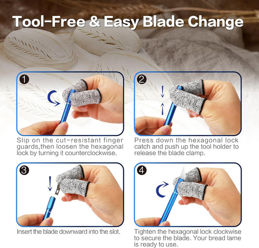 Upgraded Bread Lame 2-Pack, Sourdough Scoring Tool for Home Baking