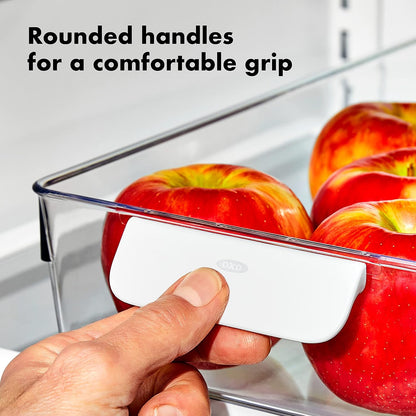 OXO Good Grips 8-Piece Fridge Organization Set & Good Grips 10-Piece POP Container Set, White