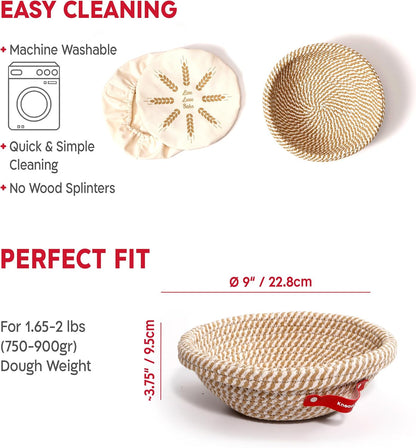 KneadAce Essential Sourdough Starter Kit - Artisan Bread Baking Tools