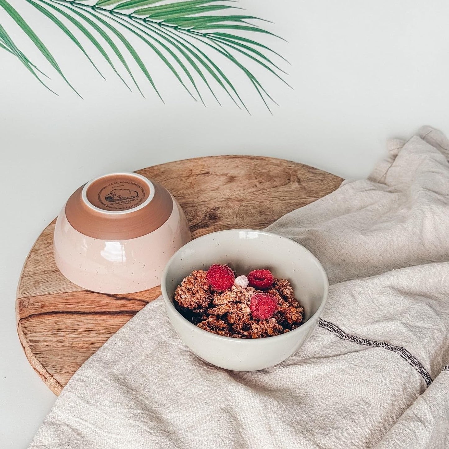 Mora Ceramic Artisan Matte Small Dessert Bowls - 16oz, Set of 6 - Microwave, Oven and Dishwasher Safe, For Rice, Ice Cream, Soup, Snacks, Cereal, Chili, Side Dishes etc - Microwavable Kitchen Bowl