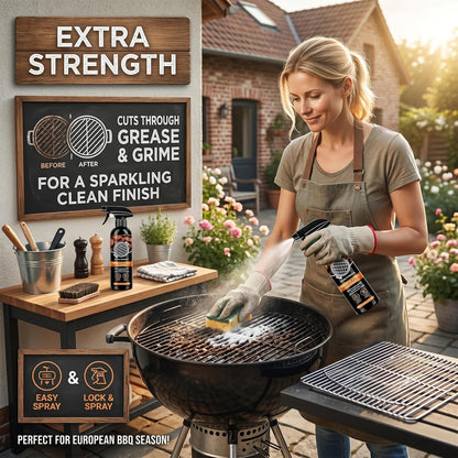 RAINPOT SAKER Grill Cleaner Spray for Outdoor BBQ 8 OZ- Heavy Duty Degreaser for Grates and Racks, Multi-Purpose Kitchen Grease Remover for Griddle, Oven & Stovetop (3pcs)