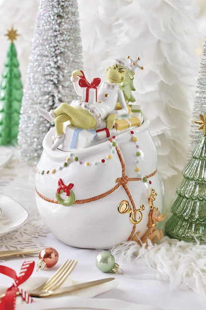 Lenox 898096 Merry Grinchmas Chip & Dip Bowl, Christmas Dishes, Festive Holiday Serveware