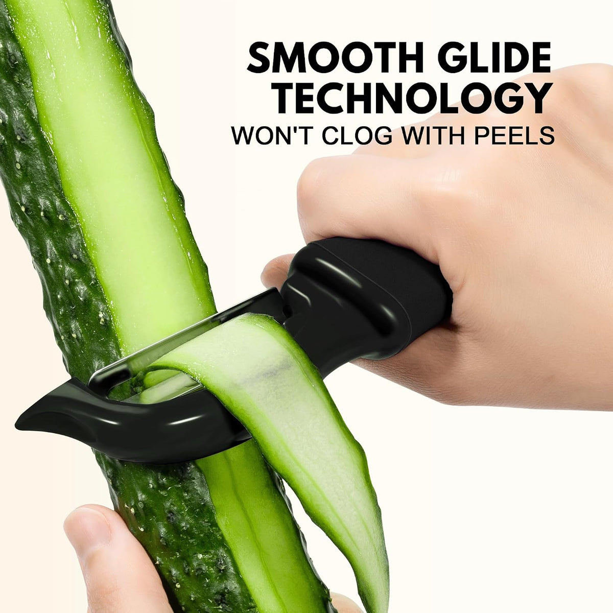 Swivel Vegetable Peeler Soft Comfort Handle Sturdy Long-Lasting Black