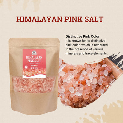 52USA Himalayan Pink Salt, Coarse Grain 1 lb, Salt for Grinder Refill