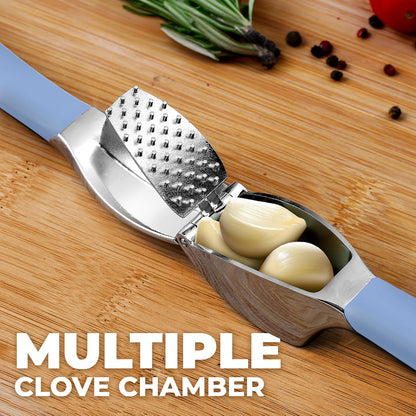Zulay Kitchen Metal Comfort Grip Garlic Press