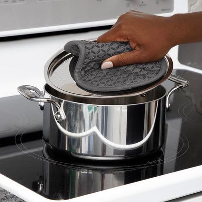 All-Clad Premium Pot Holder: Heat Resistant up to 500 Degrees - 100% Cotton, 10"x8" Hot Pad for Kitchen and Barbecue, 2-Pack, Indigo