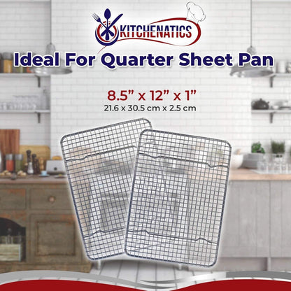 Kitchenatics 4-Tier Stackable Cooling Rack Space Saving Baking Set, 15x10"