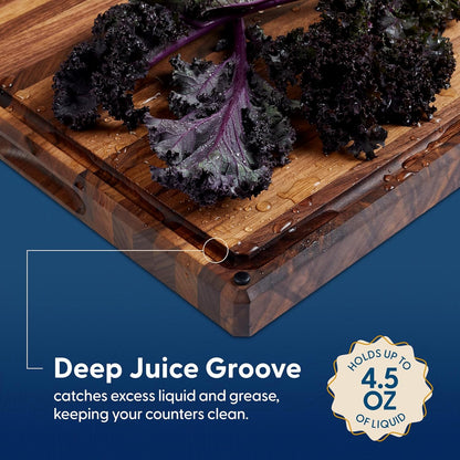 Sonder Los Angeles Doheny Wood Cutting Board Set | Acacia Edge Grain Cutting Board for Kitchen with Juice Groove | Perfect for Compact Daily Use | Gift Box Included | 14x10x1 in & 12x8x1 in