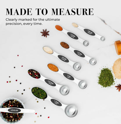 Styled Settings Magnetic Measuring Spoons Set, Gold