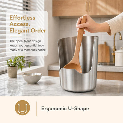 Pot Lid Holder and Spoon Rest, 304 Stainless Steel Kitchen Utensil Holder