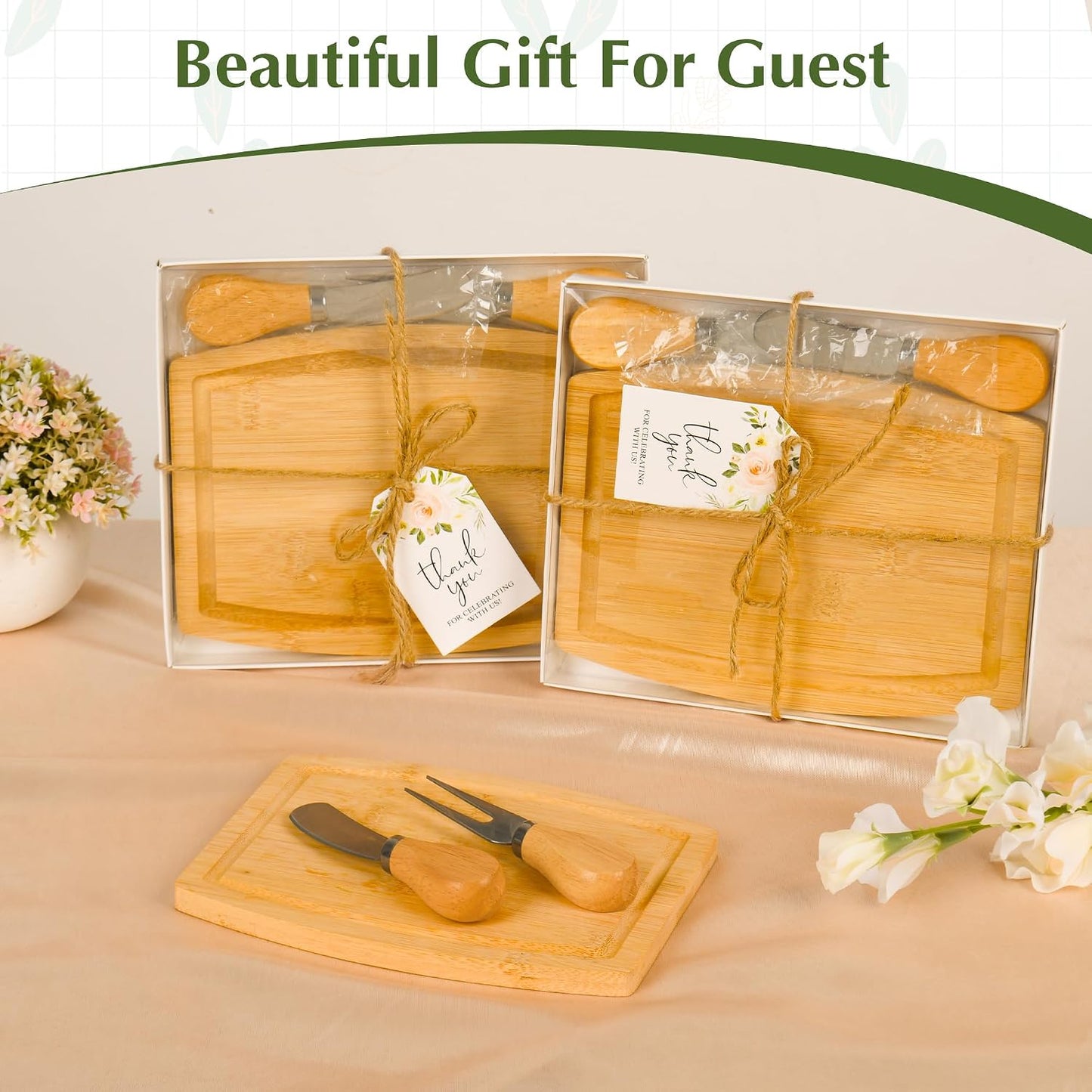 6 Set Baby Shower Prizes For Game Winners Adults,Baby Shower Wedding Favors For Guests,Bridal Shower Gifts,Bamboo Mini Cheese Boards Charcuterie Boards,Thank You Gift Bulk(Acacia, 6)