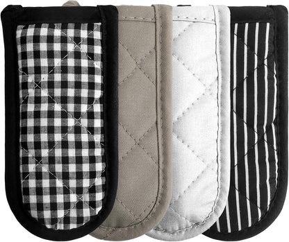 4PCS Cast Iron Skillet Handle Covers, Pot Holders for Kitchen, Cast Iron Handle Cover, Reusable Heat Protection Non Slip Skillet Holder Sleeves Mitt for Frying Pan Kitchen Supplies