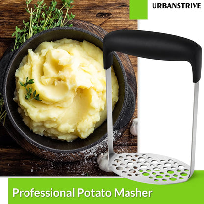 Upgraded Potato Masher Stainless Steel Durable Non-break Handle Rust-proof