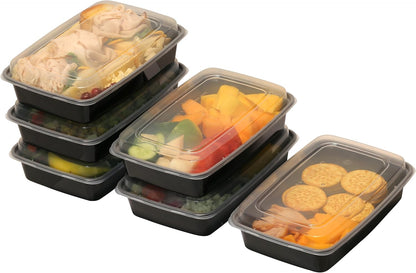 Simple Houseware 16 Pack 28-oz 1-Compartment Meal Prep Container, BPA-Free | Reusable BPA-Free Stackable Bento Box - Microwave, Freezer & Dishwasher Safe