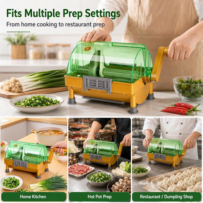 Hand Scallion Cutter, Commercial Green Onion Slicer Chopped 3mm Shreds for Scallions,Green Onions,Spring Onions,Leeks,Cilantro,Garlic, Scallion Shredder for Home and Restaurant