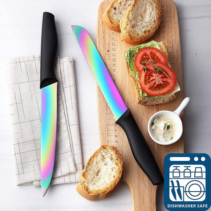 Marco Almond Kitchen Knife Set Chef Knife Set Black