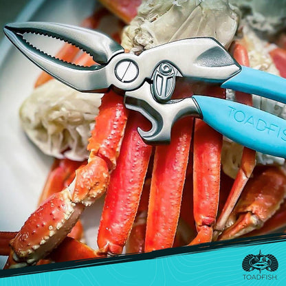 Toadfish Seafood Tool Set, Crab Cracker, Shrimp Deveiner, Oyster Knife