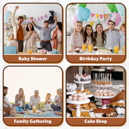 RYDDOY 4 Pack Cupcake Boxes, Hold 12 Standard Cupcakes, Cupcake Containers with Window and Inserts, High Grade Cupcake Holder, for Birthday Holiday Party, Supplies for Cupcakes, Desserts and More