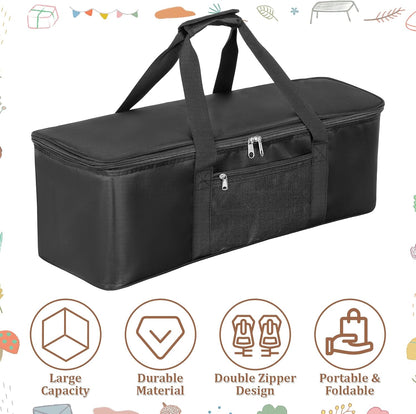 Grill Tool Storage Bag, 23.6" x9.8 x7.9 Large Capacity Grill Accessory Storage, Heavy-Duty Grills Utensil Storages with Pockets, Outdoor BBQ Utensil Holder, Grilling Tools Storages for Camping Picnic
