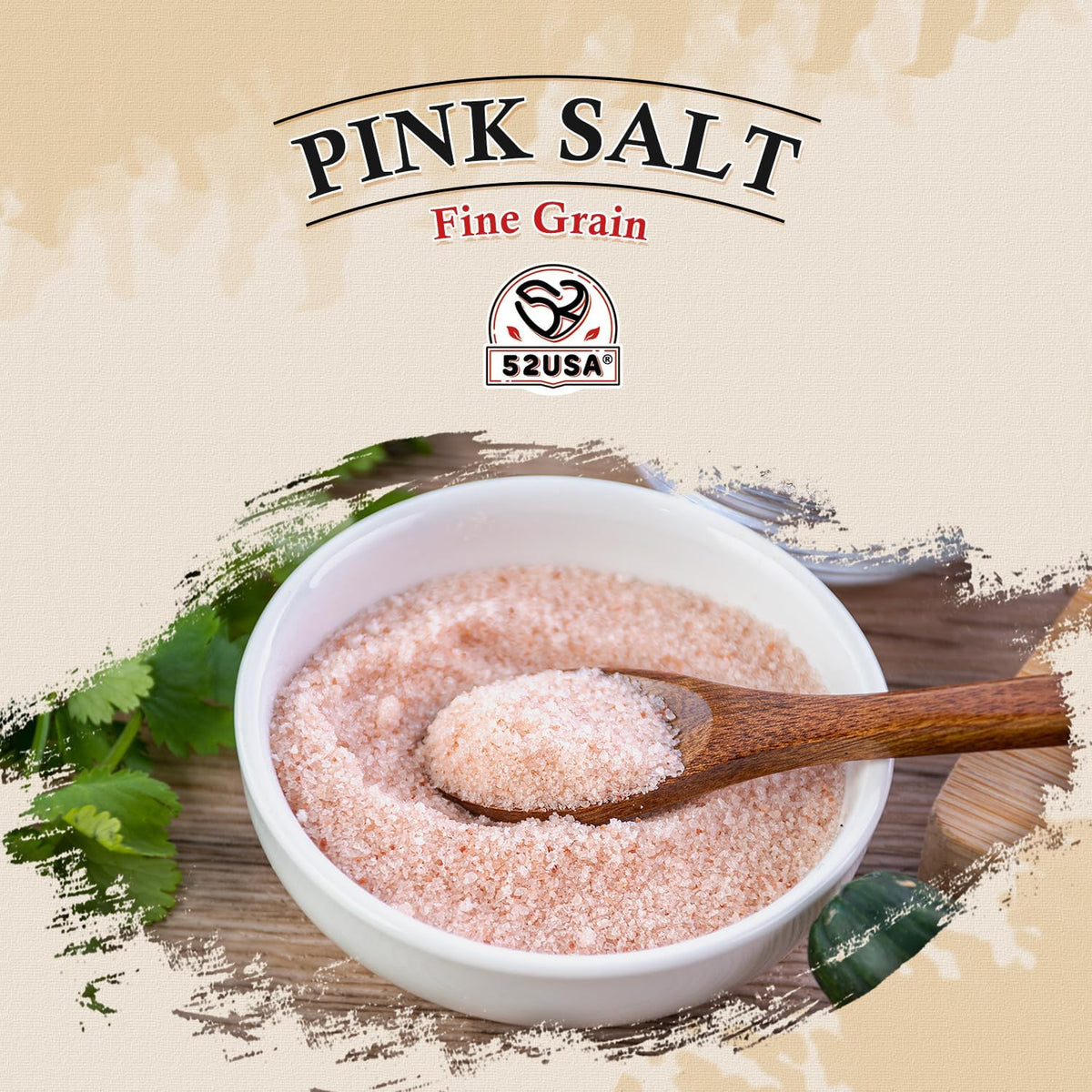 52USA Himalayan Pink Salt, Coarse Grain 1 lb, Salt for Grinder Refill