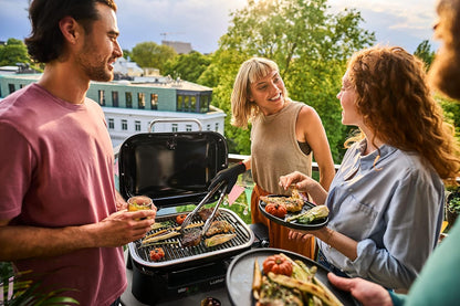 Weber Lumin Compact Outdoor Electric Barbecue Grill, Light Green - Great Small Spaces such as Patios, Balconies, and Decks, Portable and Convenient