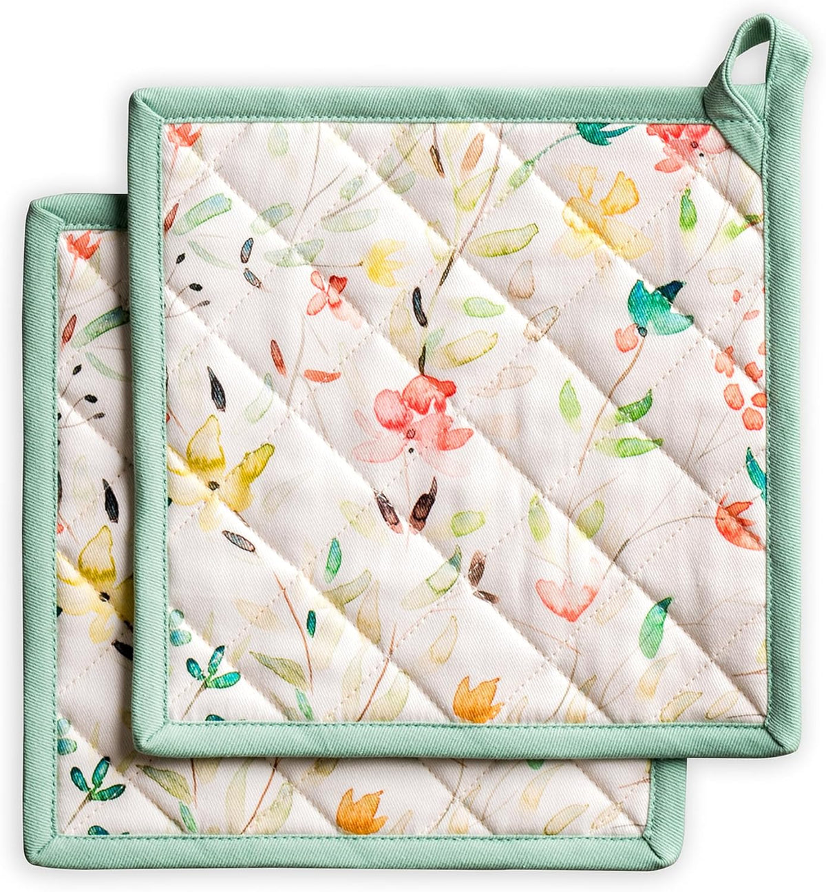 Maison d' Hermine Pot Holders 100% Cotton Potholders (8" x 8") - Colors A