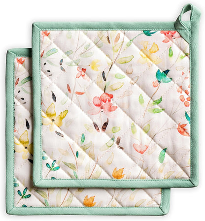 Maison d' Hermine Pot Holders 100% Cotton Potholders (8" x 8") - Colors A