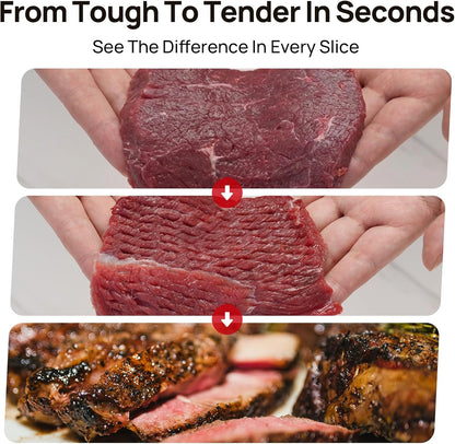 Manual Meat Tenderizer Machine, 5'' Steak Cuber & Venison Tenderizer
