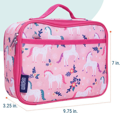 Wildkin Kids Insulated Lunch Box, Keeps Food Hot or Cold, BPA-Free with Mesh Pockets & Easy-Clean Lining – Ideal for School, Travel & Daycare – Holographic