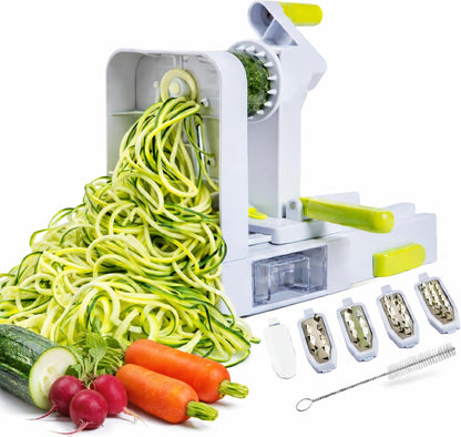 Brieftons QuickFold 5-Blade Foldable Vegetable Spiralizer and Zoodle Maker