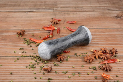 Tianman Marble Replacement Pestle 5.9" Length Polished, Use Pestle on Both Ends (Only Pestle Mortar Not Included) (Grey Marble Polished)