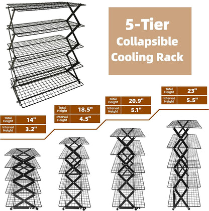 3 Tier Collapsible Cooling Rack Sourdough Cooling Rack 17"x10"