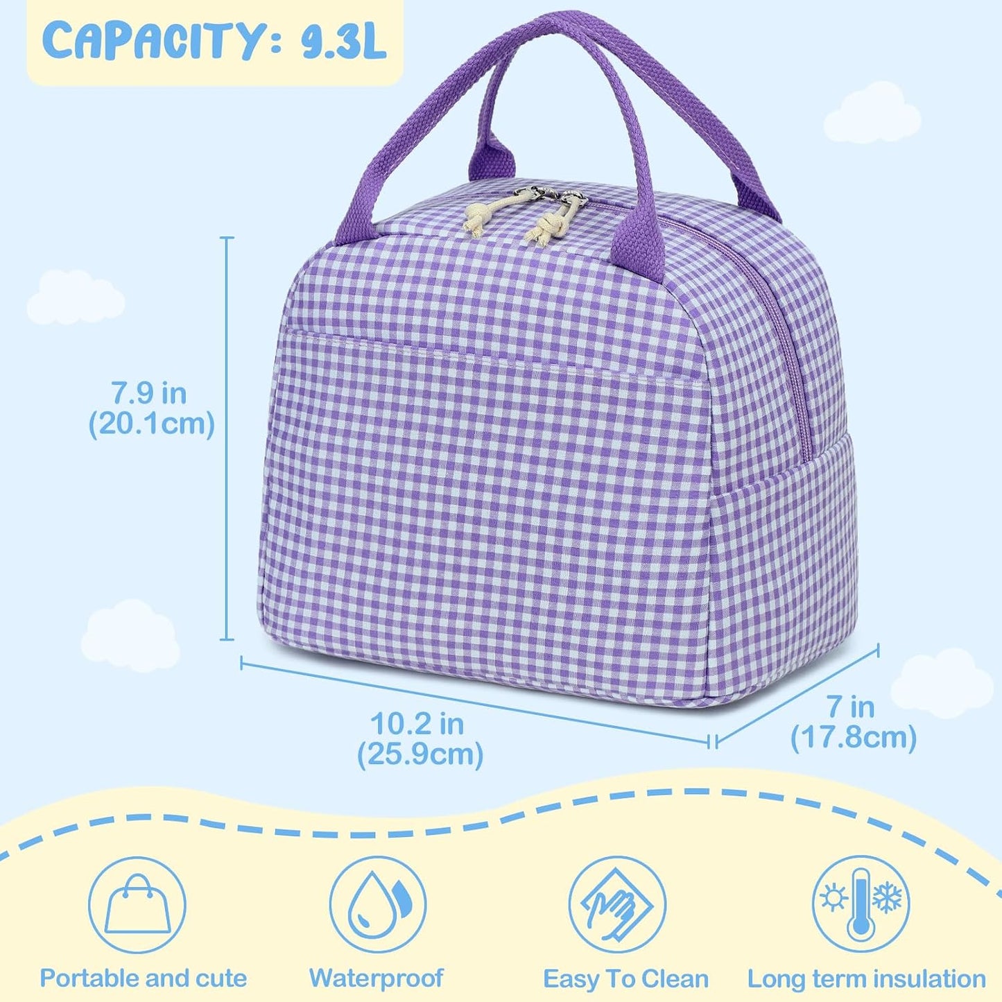 CAMTOP kids lunch bag Cute Insulated lunch box for Boys & Girls Leakproof loncheras for school